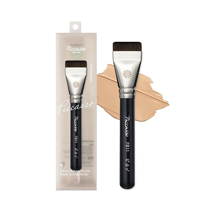 Korean Piccasso Brush FB11 Spatula Brush – Professional Foundation Brush for Liquid Makeup, Flat and Soft Bristles for Seamless Application, Ideal for Liquid Foundation and Cream Face Makeup-FemmiqueWomen