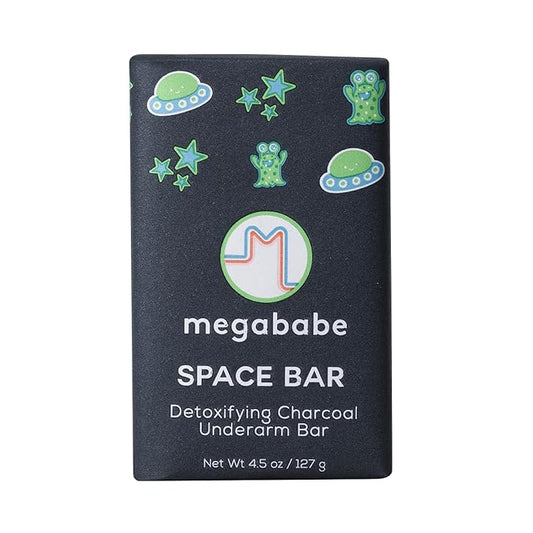Megababe Underarm Bar Soap - Space Bar | With Detoxifying Charcoal for Odor Control | 4.5 oz-FemmiqueWomen