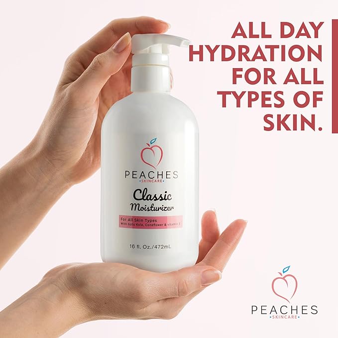 Hydrating Vegan Moisturizer with Vitamin E, Gotu Kola, and Pineapple – Age-Defying Face Cream for All Skin Types – Classic Moisturizer (16 oz)-FemmiqueWomen