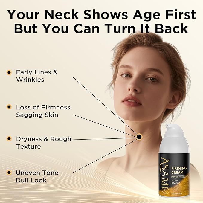 Firming Neck Cream for tightening and firming,Retinol,Collagen & Hyaluronic Acid Cream-Anti-Aging Face Moisturizer for Face,Wrinkle Smoother for Women & Men, 1.76 Fl Oz-FemmiqueWomen