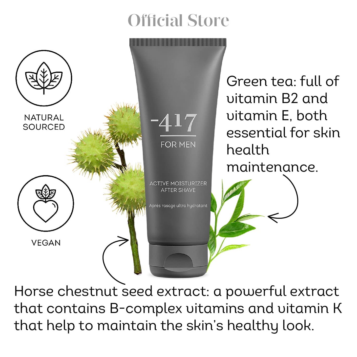 -417 Dead Sea Cosmetics Active Vegan After Shave For Men - Soothes, Moisturizes While Protecting Skin From Cuts and Nicks 3.38 oz.-FemmiqueWomen