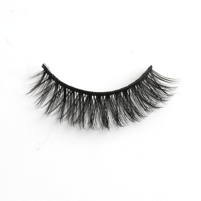 SUNWELL False Eyelashes 12mm Mink Lashes Natural Look 3D Faux Mink Eye Lashes Soft Reusable Luxury Volume Fake Eyelashes 10 Pairs Pack-FemmiqueWomen