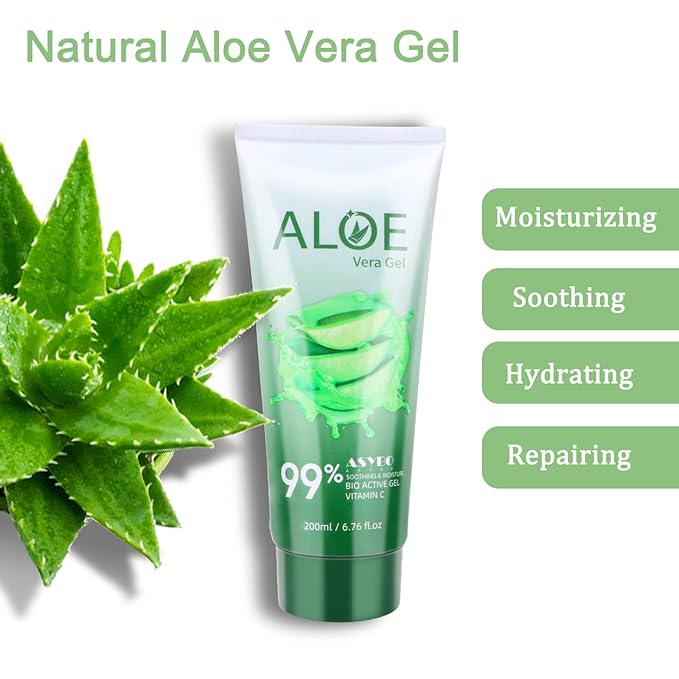 200x2 ML Aloe Vera Gel – 99% Organic Pure Aloe Vera Hydrating Face & Body Moisturizer, Natural Aloe Cream for Dry Skin, Sunburn, Acne, Soothing & Moisturizing-FemmiqueWomen