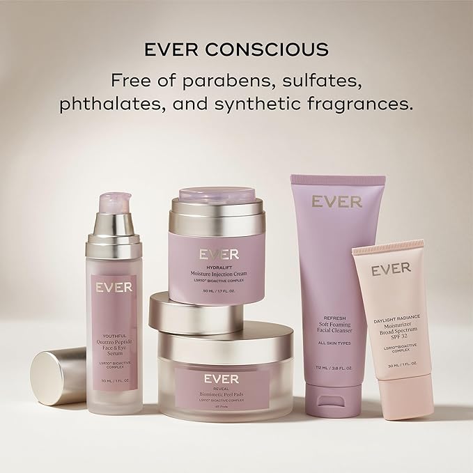 EVER Oil-Free Face Cream (Oily Skin)- Overnight Renewal Facial Lotion, Instant Face Lift Cream, Smooths Fine Lines, Restores Skin Elasticity, Packed with Hyaluronic Acid, Bakuchiol, and Peptides-FemmiqueWomen