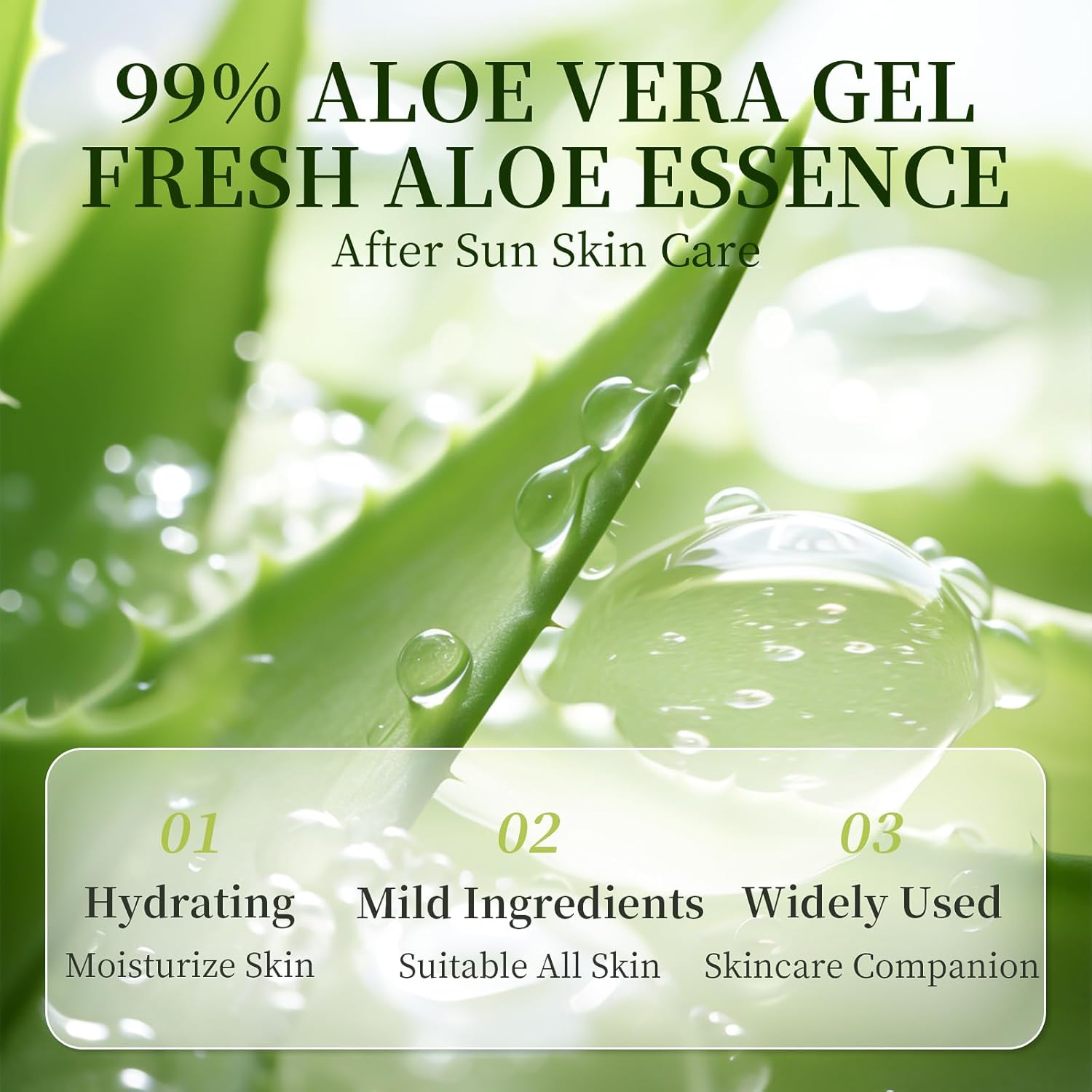 30 Pack Aloe Vera Gel for Face, Hair, Skin, Sunburn Relief, 99% Pure Aloe Vera Gel for After Sun Skin Care Relief, Bulk Aloe Gel Travel Size for All Skin Types-FemmiqueWomen