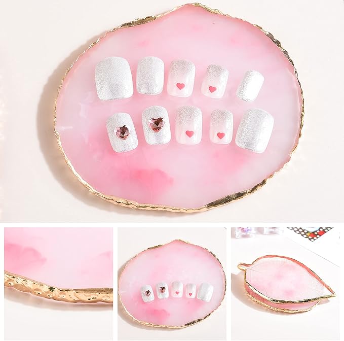 1 Piece Nail Art Palette Nail Polish Palette Mixing Palette Makeup Plate Nail Plates for Nail Art Nail Tip Holder Nail Art Display-FemmiqueWomen