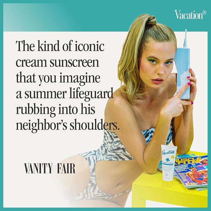 Vacation Classic Sunscreen Lotion SPF 50, Water-Resistant, Lightweight, Transparent on All Skin Tones, Dermatologist-Tested, Vegan, Travel Size, 3.4 Fl. Oz. (Value Pack of 3)-FemmiqueWomen