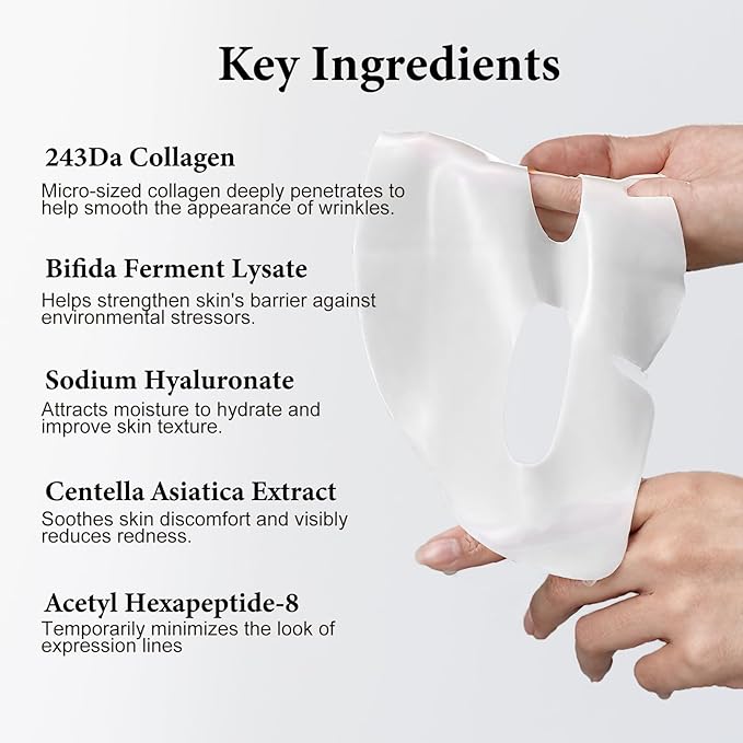 ISTON 4 Pack Collagen Face Mask, Collagen Real Deep Anti Wrinkle Lifting Mask | Firming,Pore Minimizing | Overnight Hydrating Face Masks Skincare for Glass Skin |TikTok Trend Items Skin Care-FemmiqueWomen