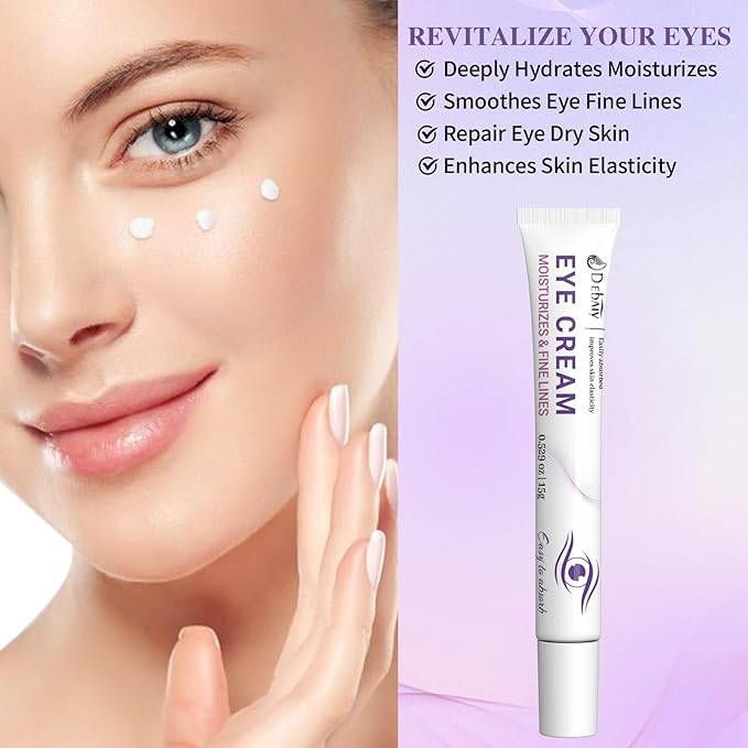 3 Pack Eye Cream Hydrating & Repairing with Hyaluronic Acid & Peptides - Moisturizes, Smooths Fine Lines, Enhances Elasticity (Each 0.529oz | 15g)-FemmiqueWomen