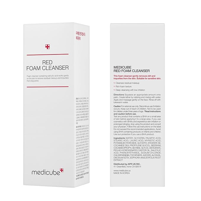 medicube Red Foam Cleanser - Deeply cleanses, remove impurities, control sebum, | Korean Skincare-FemmiqueWomen