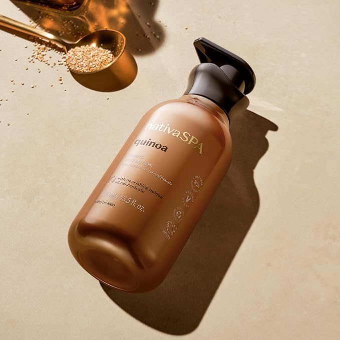 Nativa SPA by O Boticario Quinoa Hydrating Body Lotion, Fragranced Skin Moisturizer with Purified Quinoa Drops, 13.5 Ounce-FemmiqueWomen