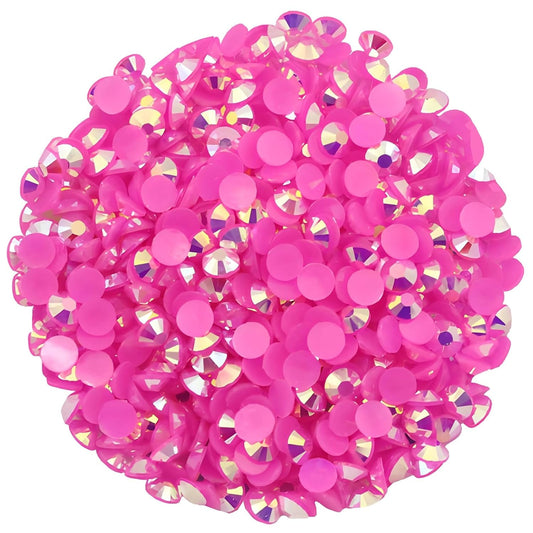 2250 Pcs SS16 4mm AB Flatback Rhinestones for Nails Art Crafts Glitter Round Shine Gems Crystals DIY Clothes Shoes （Light RoseRed AB）-FemmiqueWomen