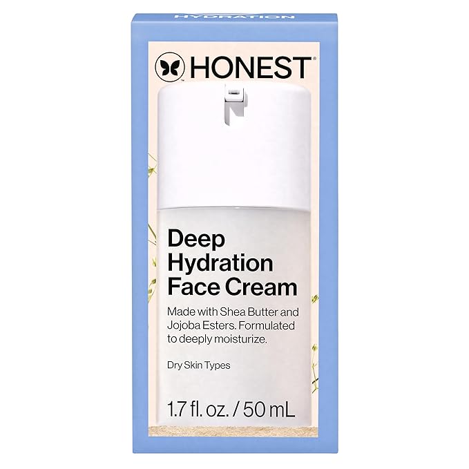 Honest Beauty Deep Hydration Face Cream for Dry Skin | Hydrates + Supports Natural Moisture Barrier | Hypoallergenic + Gentle for Sensitive Skin | 1.7 fl oz-FemmiqueWomen