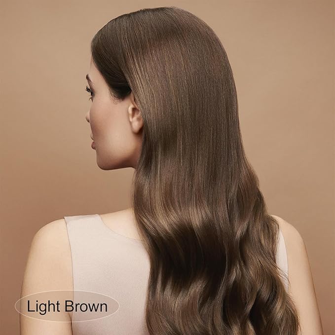 Hair Dye Shampoo, Gray Hair Coverage Dye Shampoo, Hair Color Shampoo for All Hair Types, Champu Para Canas, Suitable for Home and Salon (Light Brown)-FemmiqueWomen