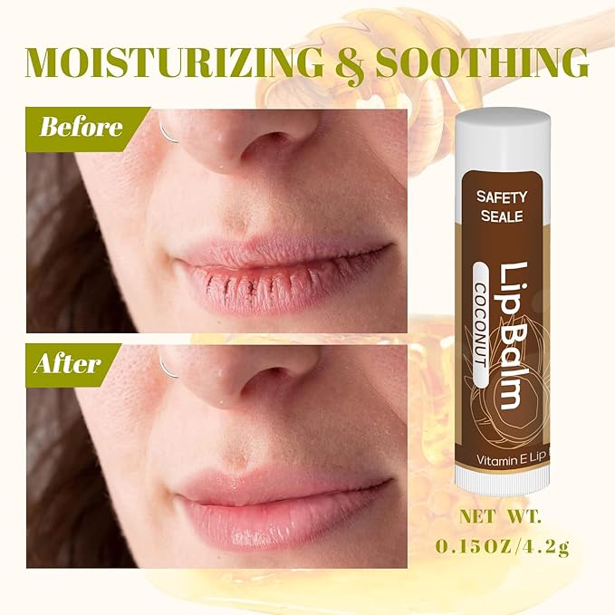 36 Pack Natural Lip Balm Bulk with Vitamin E and Coconut Oil - Moisturizing, Soothing, and Repairing Dry and Chapped Lips - 12 Flavors - Non-GMO-FemmiqueWomen