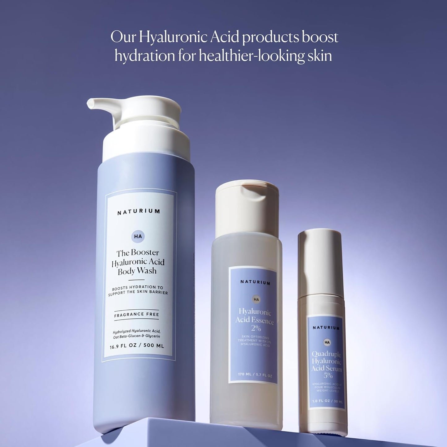 Naturium The Booster Hyaluronic Acid Body Wash, Hydrating & Moisturizing plus Minimizes Dryness, with Glycerin & Vitamin B5, 16.9 oz-FemmiqueWomen