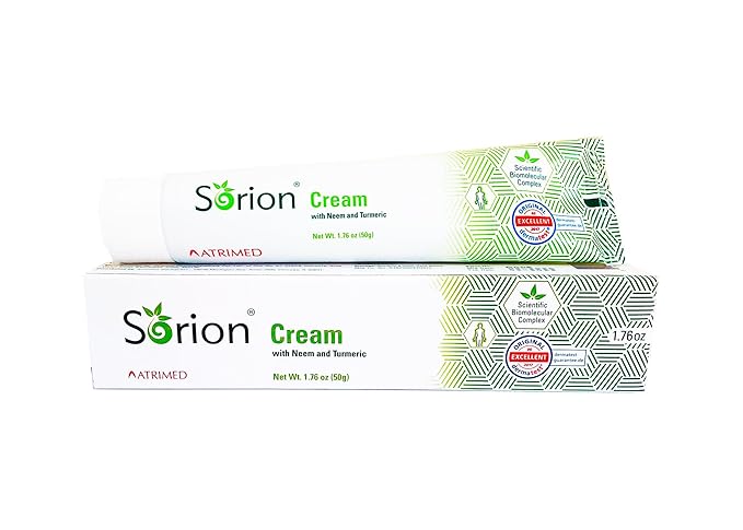 Sorion Cream - Herbal Moisturizer for Dry, Itchy, Flaky Skin with Coconut Oil, Neem, Turmeric and Pala Indigo Plant Skincare-FemmiqueWomen