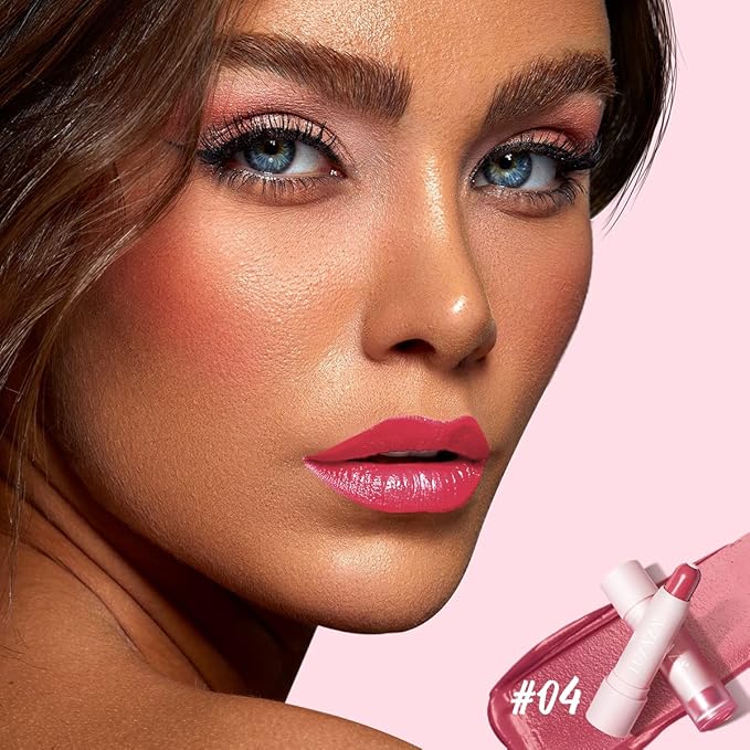 2PCS Tinted Lip Balm Chapstick with Color, Natural Semi - Gloss Finish, Hydrating/Coloring 2 in 1 Moisturizer Lip Stick for Girls & Women #04＋#05-FemmiqueWomen