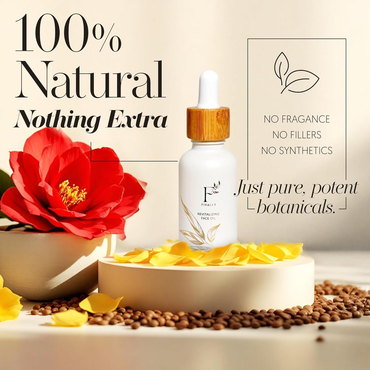 100% Organic Tsubaki Face Oil & Under-Eye Serum. Jojoba, Calendula, & Rice Bran - Hydrating & Brightening for Glowing Skin, Dark Spots & Even Skin Tone, Moisturizing Anti Aging Serum by Finally-FemmiqueWomen