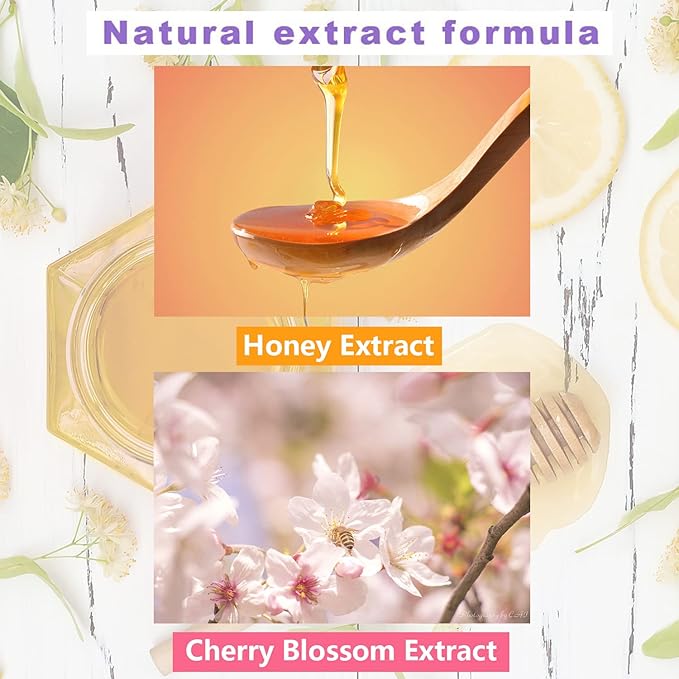 2PCS Honey Pot Lip Balm, Lip Balm Honey Pot with Brush, Cherry Blossom Lip Balm for Dry Cracked Lips, Lip Scrubs Exfoliator & Moisturizer, Hydrating Lip Sleeping Mask-FemmiqueWomen