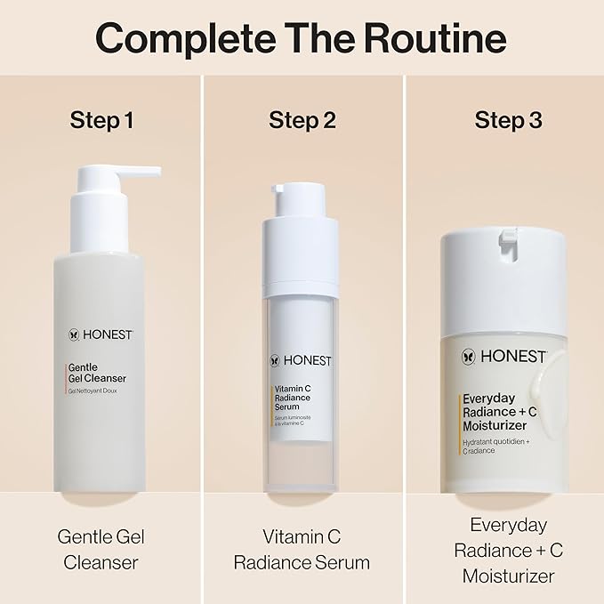 Honest Beauty Everyday Radiance Vitamin C Lightweight Moisturizer | Brightens + Improves Skin Tone | Gentle for Sensitive Skin, Fragrance Free, Vegan | 1.7 fl oz-FemmiqueWomen