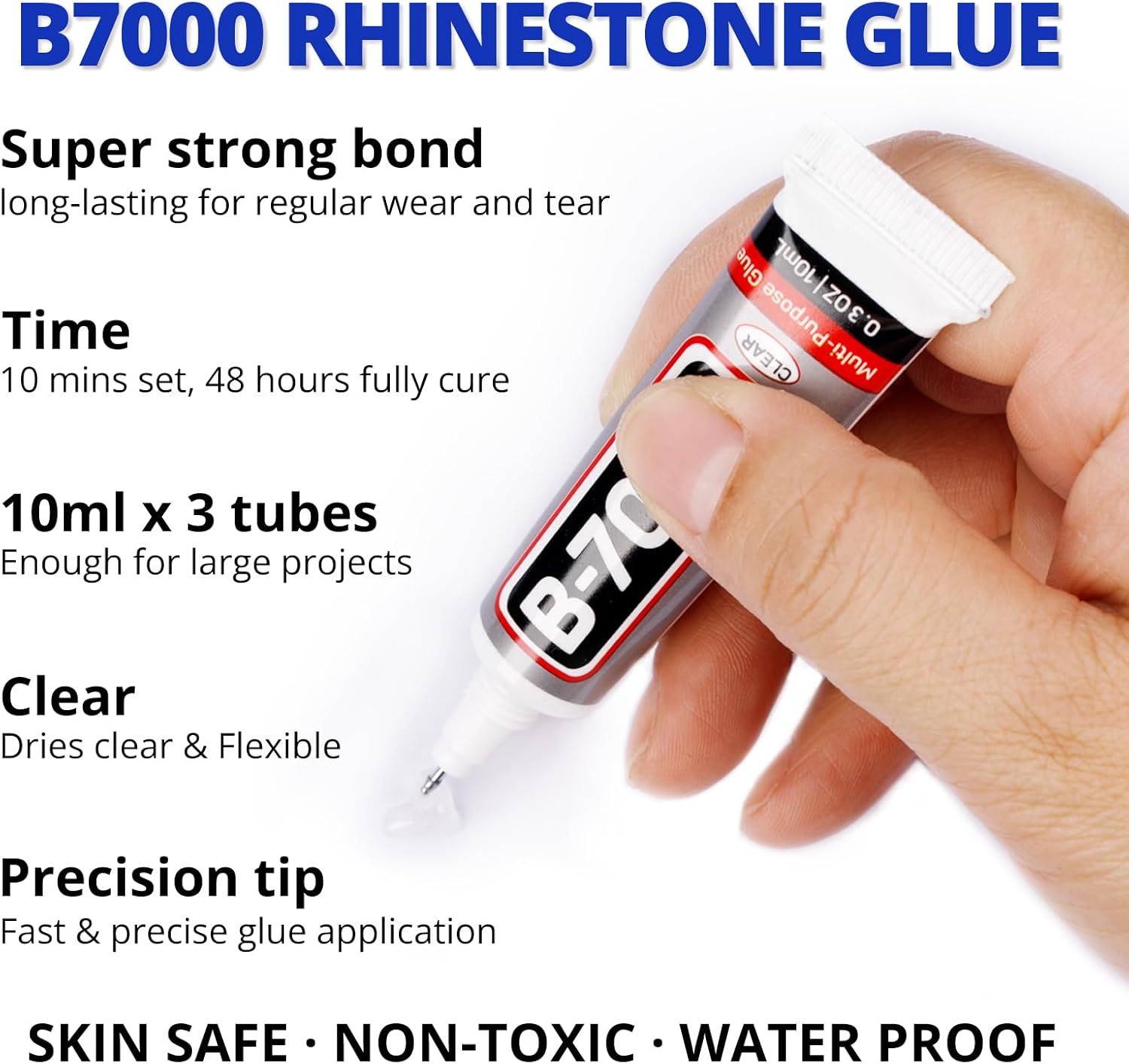 30000Pcs Resin Rhinestones for Crafting Bedazzling, Blue Flatback Gems Crystal for Crafts Clothing Clothes Shoes Fabric Tumblers Cups, Bling Dark Royal Navy Blue Flat Back Jewels with b7000 Glue-FemmiqueWomen