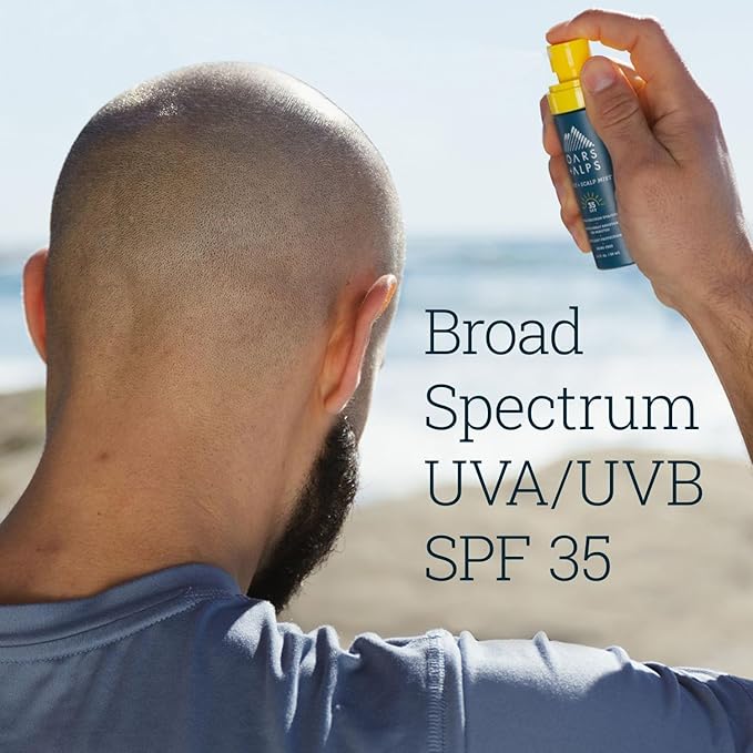 Oars + Alps Face & Scalp Sunscreen Spray Mist, SPF 35 Facial & Hair Sunscreen, Protects from Blue Light, Incfused with Aloe Vera + Cucumber, Water & Sweat Resistant, Summer Splash Scent, 2pk-FemmiqueWomen