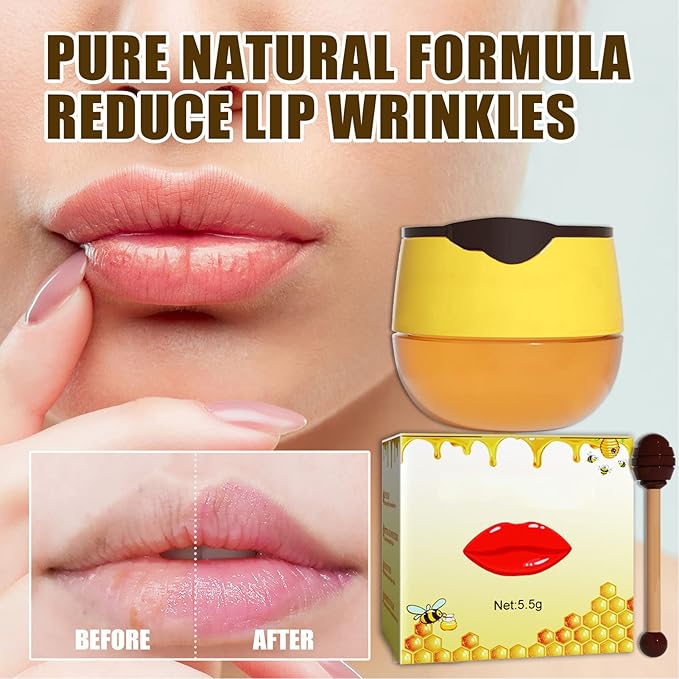 2pcs Honey Lip Balm, Lip Hydrating Prevention Dry and Cracked Lip Scrubs Exfoliator, Day and Night Repair Lip Sleeping Masks Honey Lip Balm-FemmiqueWomen