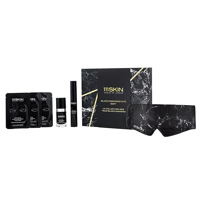 111SKIN Black Diamond Eye Edit| Gift Set of Celestial Black Diamond Eye Cream, Eye Masks and Contour Gel | Tighten & Lift Eye Area | Botox Alternative-FemmiqueWomen