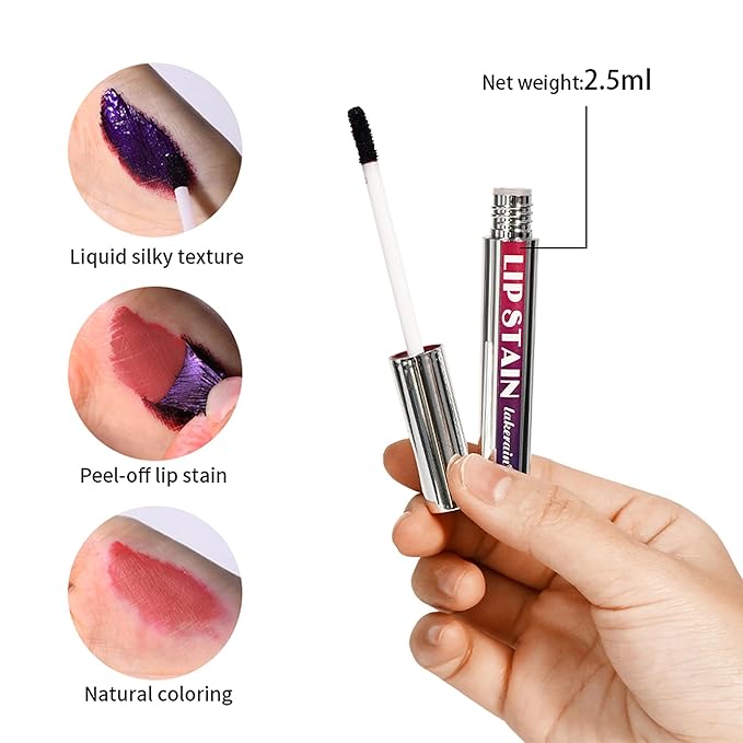 3 Colors Lip Stain Peel Off, Long Lasting Matte Lip Liner, Waterproof, Smudge-Proof, Transfer-proof, Highly Pigmented Color Lip Tint Makeup-FemmiqueWomen
