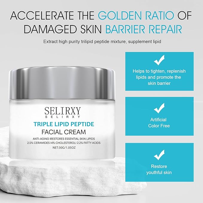 Nodfens Triple Lipid Peptide Cream for Anti-Aging - Restores & Repairs Mature Skin for Radiant, Smooth Complexion - Advanced Strength Recovery Face Moisturizer Cream-FemmiqueWomen
