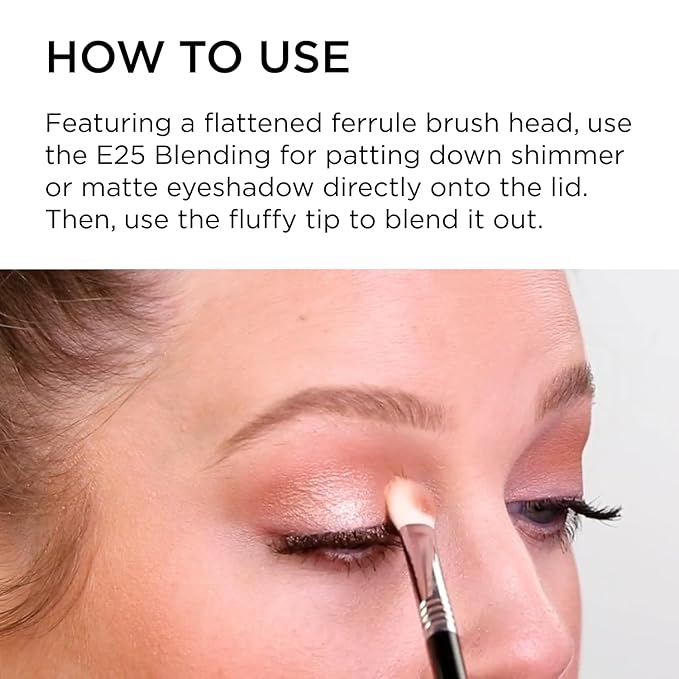 Sigma Beauty Professional E25 Eyeshadow Blending Brush – Professional Eyeshadow Brush for Seamless Eyeshadow Blending, Softens Dramatic Edges & Harsh Lines for a Well Blended Effect (1 Brush)-FemmiqueWomen