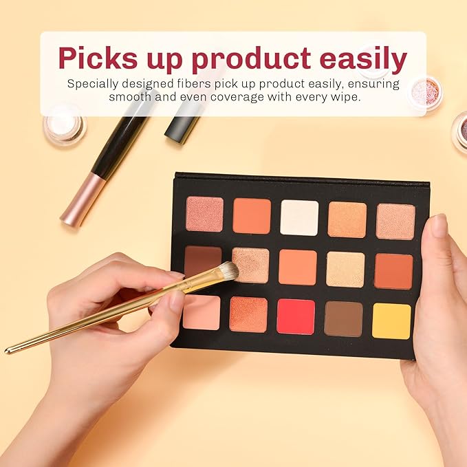 8pcs Gold Makeup Brush Set for All Skill Levels Easy Clean Soft Lint Free Brushes Travel Friendly Kit Foundation Powder Eyeshadow Blush Contour-FemmiqueWomen