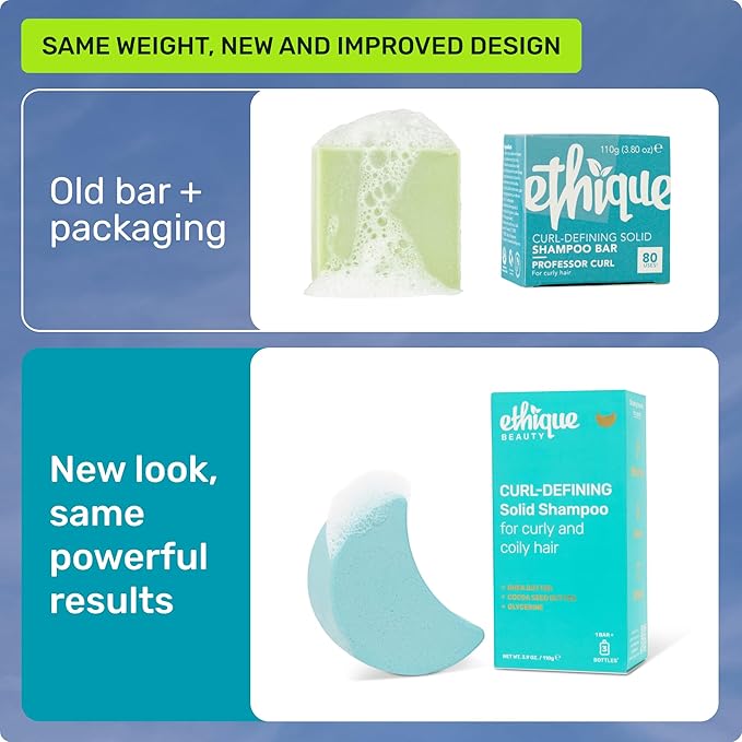 Ethique Curl-Defining Shampoo Bar with Shea Butter - Plastic-Free, Vegan, Cruelty-Free, 3.88 oz - Professor Curl-FemmiqueWomen