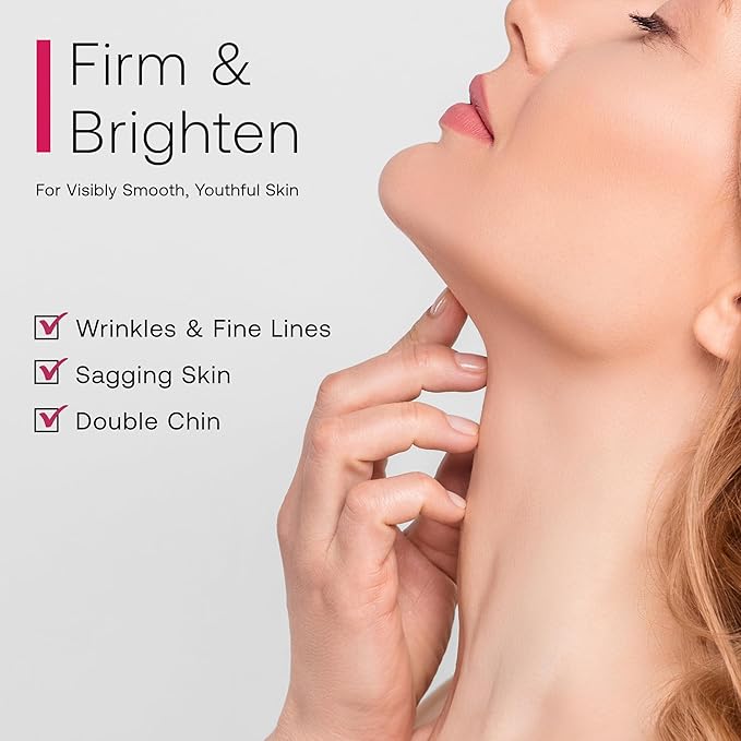 Retinol Neck Firming Cream with Cooling & Massaging Roller Applicator - Hydrates, Lifts, Smoothes Wrinkles, Fine Lines & Tightens Sagging Skin with Niacinamide & Hyaluronic Acid, 1.7oz/50g-FemmiqueWomen