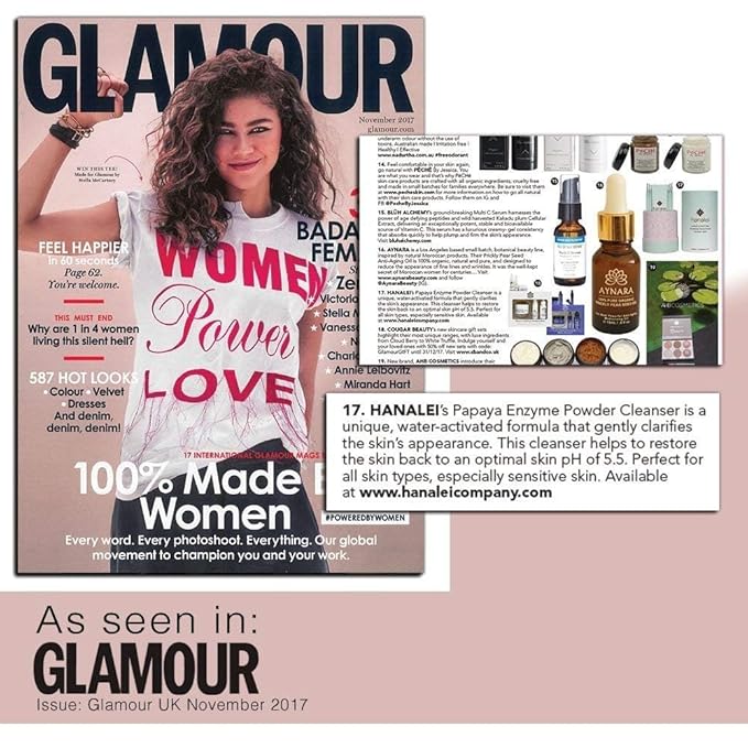 Hanalei Papaya Powder Face Cleanser - Gentle Daily Exfoliating Wash, Hydrating Non-Stripping Formula for All Skin Types - Travel-Friendly - Cruelty-Free & Paraben-Free, 60g-FemmiqueWomen