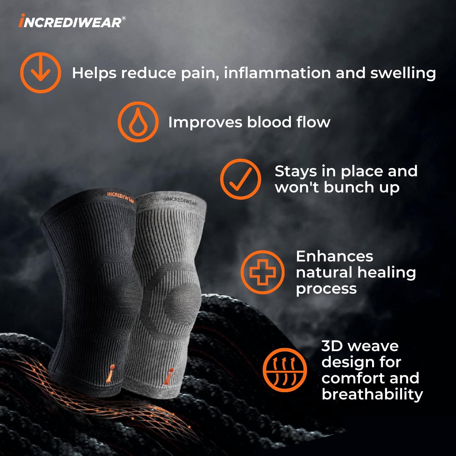 Incrediwear Knee Sleeve – Knee Braces for Knee Pain, Joint Pain Relief, Swelling, Inflammation Relief, and Circulation, Knee Support for Women and Men-FemmiqueWomen