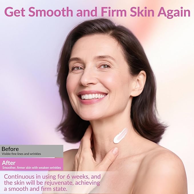 Neck Firming Creams for Tightening and Firming, Moisturizer Face Cream with Collagen, Hyaluronic Acid, Day & Night Anti-Aging Skin Tightening Cream Neck, Décolleté & Face – 1.7Fl Oz-FemmiqueWomen