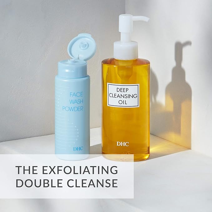 DHC Face Wash Powder, Luxurious Foaming Lather, Lightweight Powder Formula, Gently Exfoliates, Hydrating, Fragrance and Colorant Free, Ideal for All Skin Types, 1.7 oz. Net wt.-FemmiqueWomen