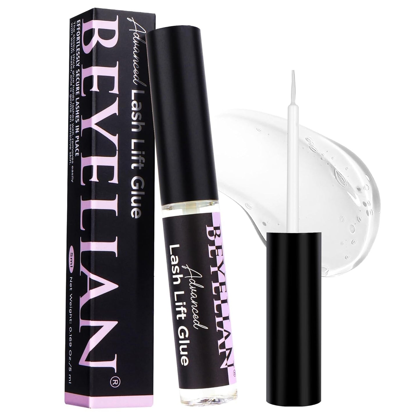 BEYELIAN Lash Lift Glue, Lash Lift Adhesive,Lash Perm Glue Strong Sticky Eyelash Dissolves Quickly in Water, No Irritation and Odorless,5ML-FemmiqueWomen
