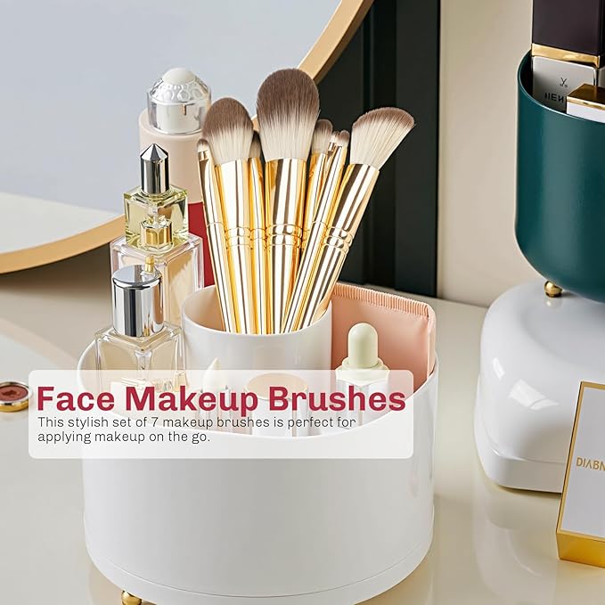 8pcs Gold Makeup Brush Set for All Skill Levels Easy Clean Soft Lint Free Brushes Travel Friendly Kit Foundation Powder Eyeshadow Blush Contour-FemmiqueWomen