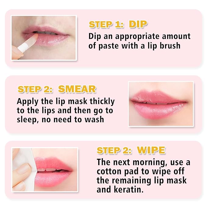 2Pcs Honey Pot Bee Lip Balm with Honey Spoon,Honey Lip Sleeping Mask Overnight 24HR Repair Lip Reduces Lip Lines,Exfoliator Moisturizing Moisture Dry & Chapped Lip Care Products-FemmiqueWomen