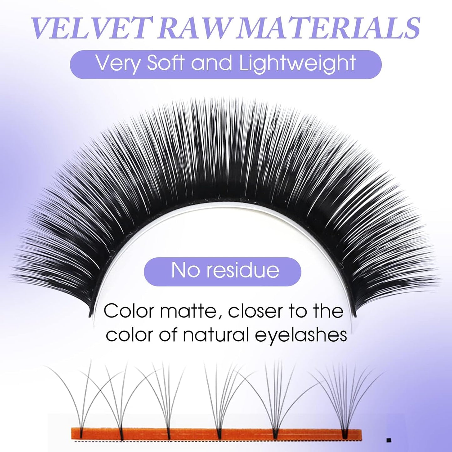 Easy Fan Volume for Lash Artists: Wendy, Handmade Fans for Eyelash Extensions, Self Fanning, Blooming, B-KH, Black, D-0.05-11-FemmiqueWomen