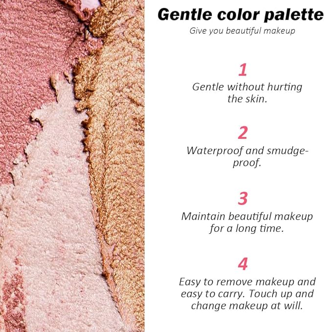 16 Colors Nude Champagne Gold Glitter Matte Shimmer Eyeshadow Palette for Eye Makeup,High Pigmented Brown Eye Shadow Primers Powder Palet de sombras de ojos-FemmiqueWomen