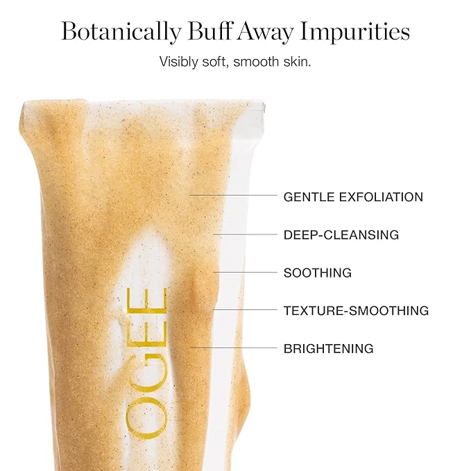 Ogee Botanical Brilliance Exfoliating Cleanser - High Performance Facial Cleanser and Face Exfoliator - Certified Organic - Made in USA-FemmiqueWomen