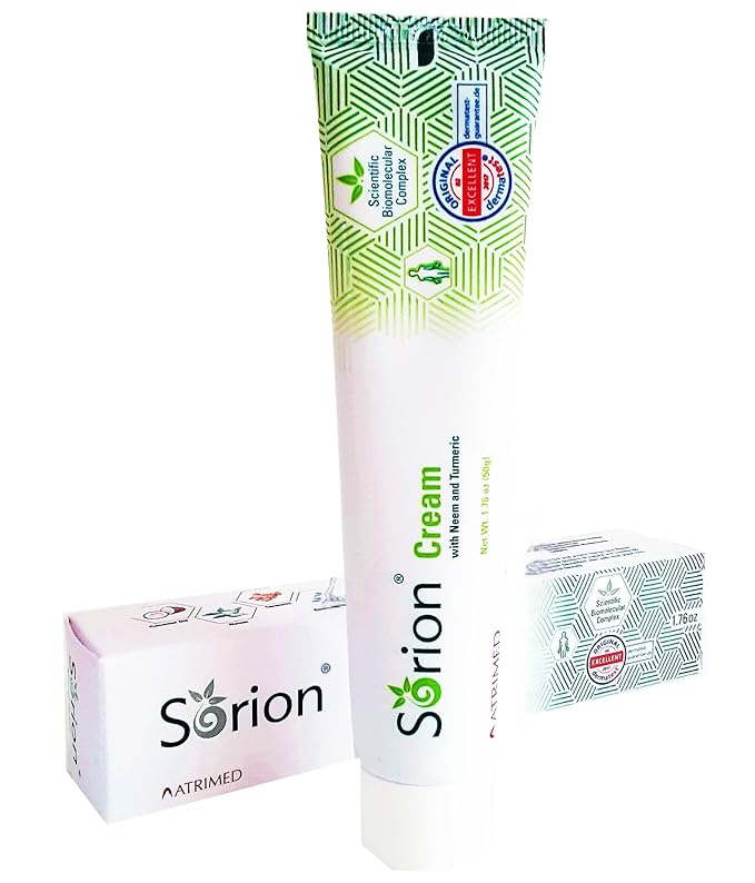 Sorion Cream - Herbal Moisturizer for Dry, Itchy, Flaky Skin with Coconut Oil, Neem, Turmeric and Pala Indigo Plant Skincare-FemmiqueWomen
