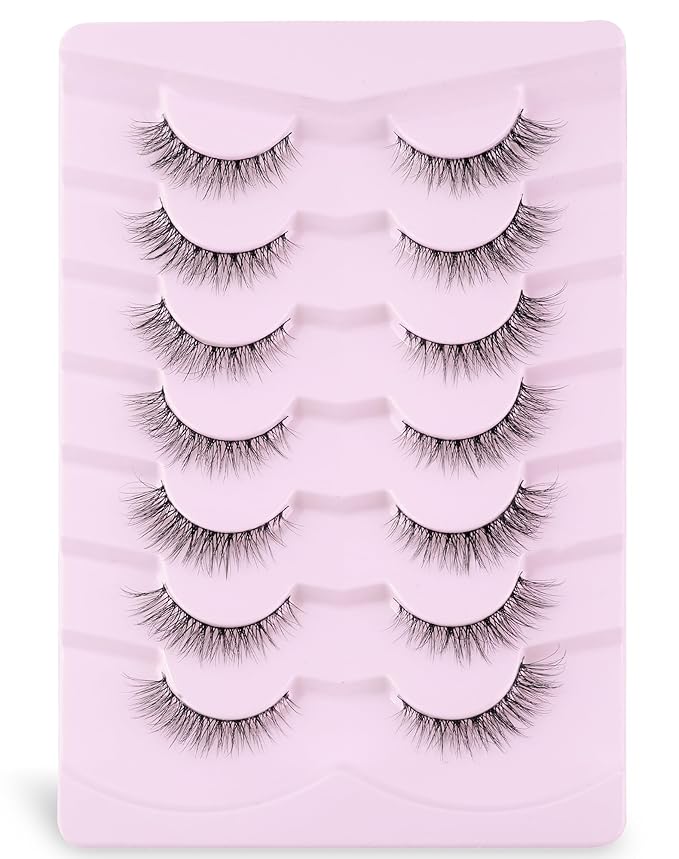Natural Lashes Mink Natural Eyelashes False Eyelashes Natural Look False Lashes Wispy Eye Lashes Cat Eyelashes Fake Lashes UK222-FemmiqueWomen