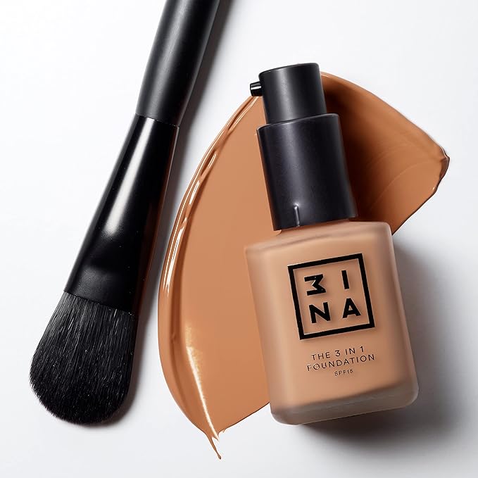 3INA The 3-In-1 Foundation 214 - Vegan Formula - Combination Of Primer, Concealer And Foundation - Medium Coverage - Natural Finish - Perfect For Covering Lines And Blemishes - Long Lasting - 1.01 Oz-FemmiqueWomen
