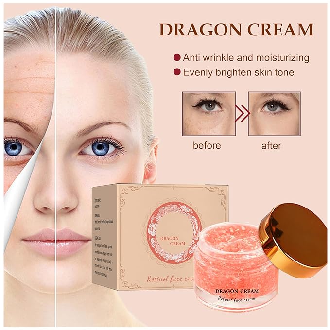 2Pcs Dragons Blood Easy Cream, Dragons Blood Easy Face Cream, Retinol Dragon Blood Cream, Hydrate Skin and Decrease Wrinkles, Lightweight Face Moisturizer for All Skin Types-FemmiqueWomen