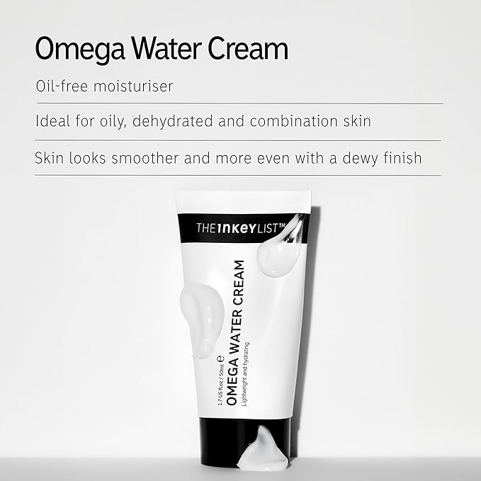 The INKEY List Omega Water Cream Moisturizer, 1.69 fl oz (2 Pack)-FemmiqueWomen